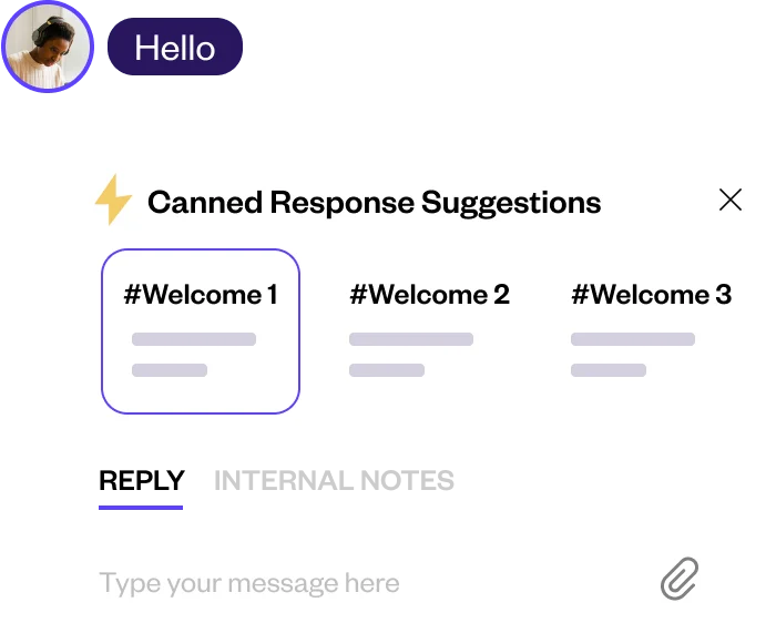 AI-powered canned response - view.yellow.ai
