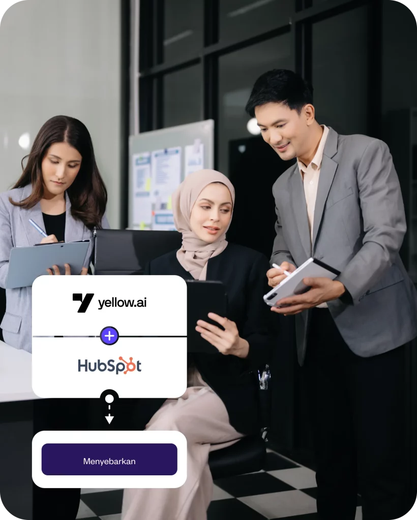 Lakukan akselerasi pertumbuhan bisnis dan pendapatan dengan Yellow.ai dan HubSpot